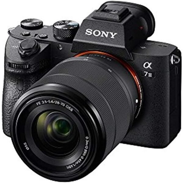 Sony Alpha A7 III 24.2MP Full Frame Mirrorless Camera with 28 70mm (Black) | Fe 28-70mm F3.5-5.6 Oss Kit, 693-Point Af, 5-Axis Ibis, 4k30, 3.0 Tilting LCD