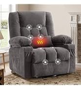 8-Points Massage Recliner Chair with Heated Rocking Function for Adults,Oversized Rocker Recliner...