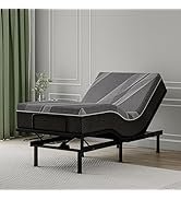 Dyonery Twin XL Adjustable Bed Base Frame with Wireless Remote + 12 Inch Twin XL Gel Memory Foam ...