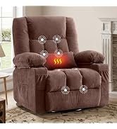 8-Points Massage Recliner Chair with Heated Rocking Function for Adults,Oversized Rocker Recliner...