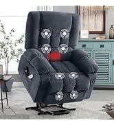 MAHOMICO Power Lift Recliner Chair for Elderly with Vibration Massage and Heating Functions, Elec...