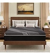 Dyonery Queen Mattress 10 Inch Charcoal Gel Memory Foam Mattress in a Box, CertiPUR-US Certified,...