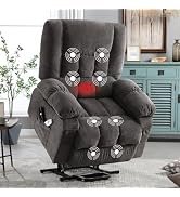 MAHOMICO Power Lift Recliner Chair for Elderly with Vibration Massage and Heating Functions, Elec...