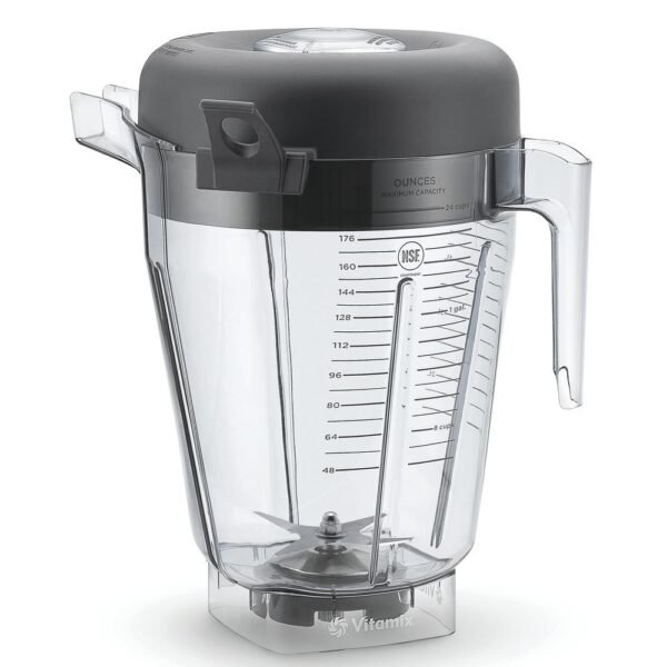 Vitamix 15981 32 oz Clear Replacement Tritan Container, Lid And Blade For The Quiet One Blending Station Advance tang 2 Blending Station And Drink Machine Advance 7 1/8"L x 8 1/8"W x 8 5/8"H