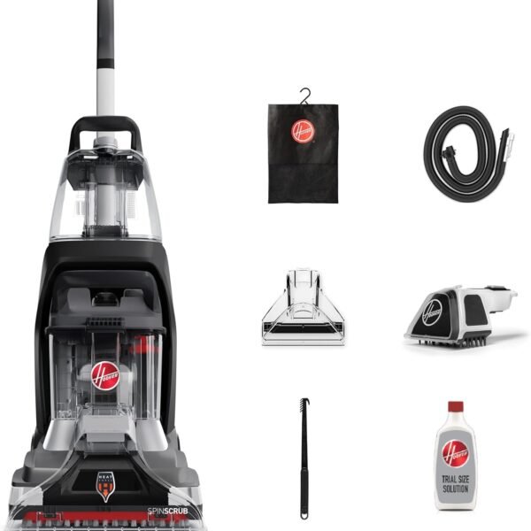 Hoover PowerScrub Deluxe Carpet Cleaner Machine for Carpet and Upholstery, Deep Cleaning Carpet Shampooer Machine with Multi-Purpose Tools, Pair Carpet Cleaner Solution