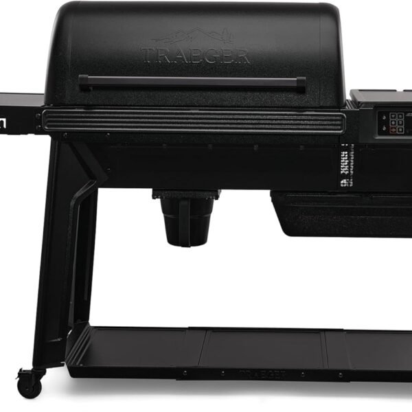 Traeger Grills Woodridge Pro Electric Wood Pellet Grill and Smoker, 970 Sq. In., Outdoor Pellet Smoker Grill with Digital Sensor and Side Shelf, Wi-FIRE Technology, Super Smoke Mode, Black, TFB97JLH