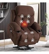 MAHOMICO Power Lift Recliner Chair for Elderly with Vibration Massage and Lumbar Heating, Electri...