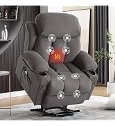 MAHOMICO Power Lift Recliner Chair for Elderly with Vibration Massage and Lumbar Heating, Electri...