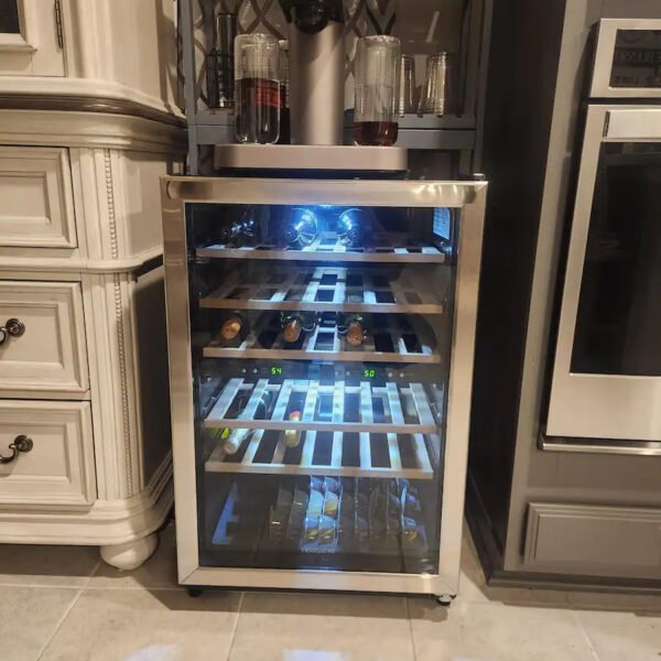 45 Bottle Two-Zone Wine Cooler - Stainless Steel