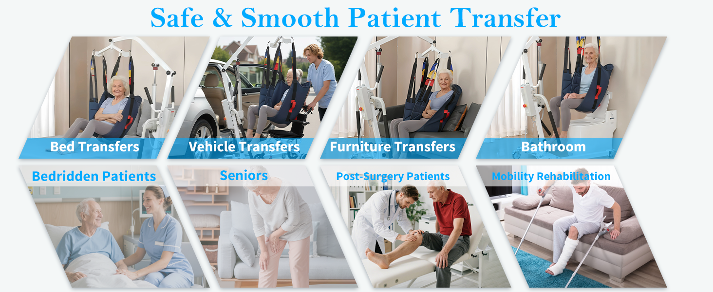 Electric Patient Lift with Stand Assist Function