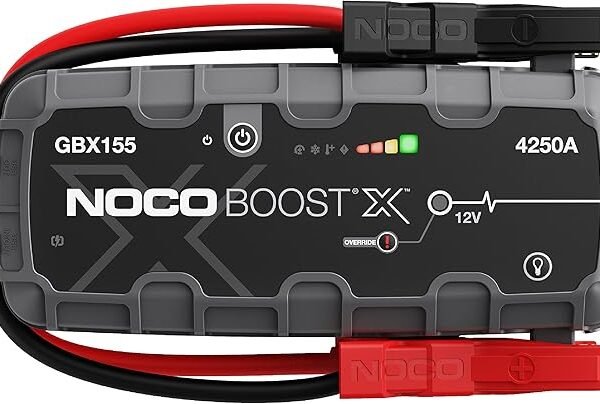 NOCO Boost X GBX155: 4250A UltraSafe Jump Starter – 12V Lithium Battery Booster Pack, Portable Jump Box, Power Bank & Jumper Cables - for 10.0L Gas and 8.0L Diesel Engines