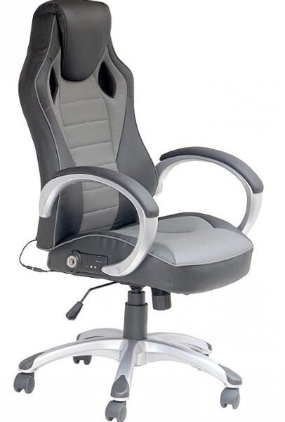 X Rocker - Rogue Sound Office Chair with Fixed Arms and 2.0 Bluetooth - Gray and Black