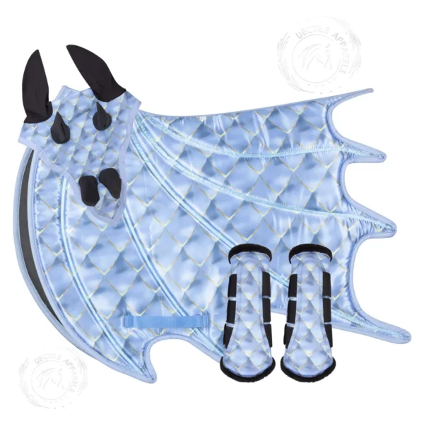 Light Blue Dragon Saddle Pad USA